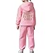 Girls Jogger Set - 2 Piece Trust in The Lord Jesus Christian Hoodies Graphic Sweatshirt Sweatpants Fall Outfits 2-13Years Pink