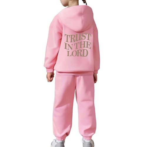 Boys Girls Athletic Sweatsuits 2 Piece Pants Set Hooded Sweatshirt and Jogger Sweatpants Long Sleeve Pullover4