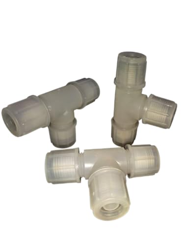 5-piece set of anti-corrosion and wear-resistant ? 8/? 6 B060706003 three-way ring fittings- (?6 tee fitting [PVDF material] (for OD 6mm pipe))
