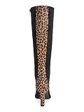 ALFANI Womens Black Animal Print Calf Hair Tadashi Pointed Toe Block Heel Zip-Up Dress Boots 8.5