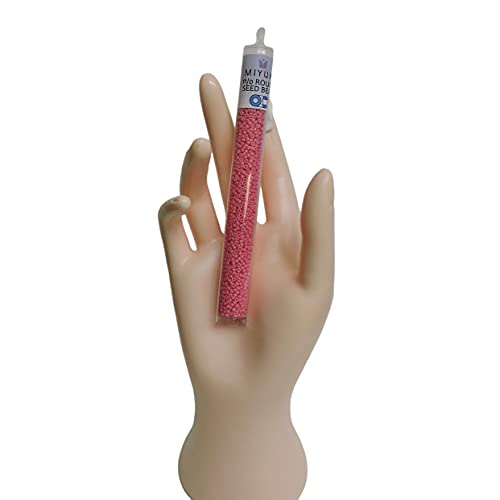 Special Dyed Bright Pink Miyuki Japanese Round Rocailles Glass Seed Beads 11/0 Approximately 24 Gram 5 Inch Tube #TOP1