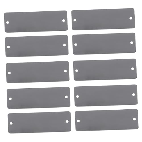 CONGARTENO 10個ステンレス製空メタルネームプレート 耐腐食性 滑らか表面 付き 工場 店舗 オフィス用刻印 ラベル作成に