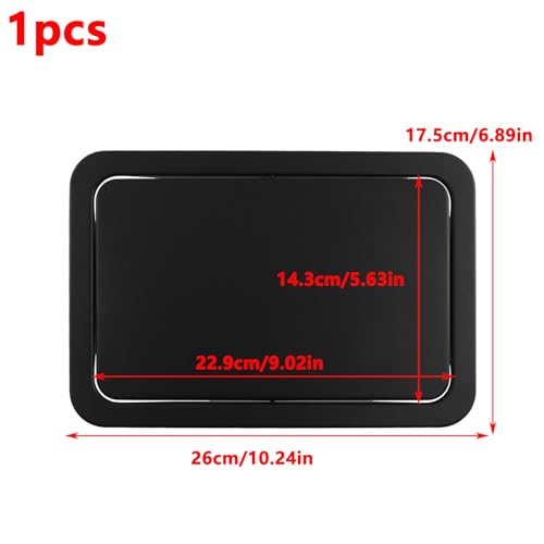 Antrader Recessed Trash can Lid Rectangle Swing Flap Cover,Black,1Pcs by Antrader - Used condition - Image 2