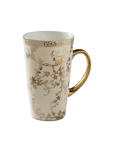Image of Clay Craft Fine Ceramic Tall Ebony Coffee /Milk Mug 1 Pc 600 ml, Mugs for Coffee, Tea Mugs, Mugs for Gift, Ceramic Tea Cups, Reusable Mugs (Set of 1)