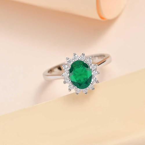 Image of Ornate Jewels 925 Sterling Silver American Diamond Halo Ring for Womens and Girls | With Certificate of Authenticity and 925 Stamp | Life-time Warranty*
