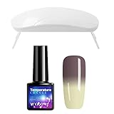 Multi-colour Glitter Nail Polish Set Glue 3W Mini Baking Light Phototherapy Glue 8ml(E)