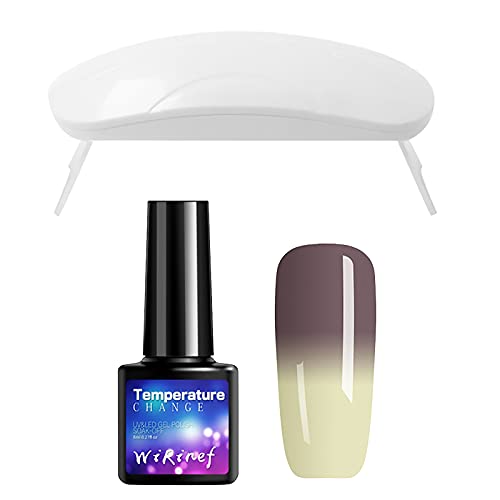 Multi-Colour Glitter Nail Polish Set Glue 3W Mini Baking Light Phototherapy Glue 8Ml(E) #TOP8