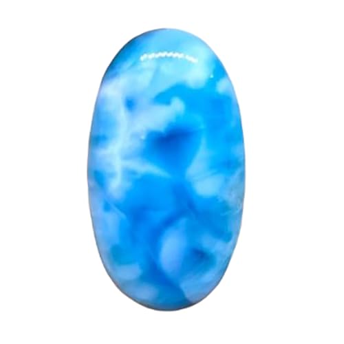 Larimar naturel calibré 38x20x6mm pour réussir vos sertissages de bijoux