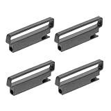 GARVALON 4 piezas Adaptador de Correa de Reloj de Acero Inoxidable Conector para Smartwatch de Negro Fácil Instalación y Reemplazo Rápido