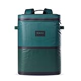 Igloo Reactor Portable 24 Can Soft Sided Insulated Leakproof Waterproof Zipper Backpack Cooler Bag with Padded Shoulder Straps for Hiking, Camping, Fishing, & Picnic, Deep Teal