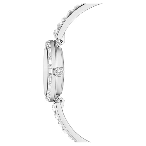 Swarovski Orologio Matrix Bangle, Fabbricato In Svizzera, Bracciale In Cristallo, Bianco, Acciaio Inossidabile - 5