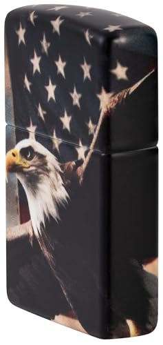 Encendedor Zippo Eagle con bandera americana 46383 miniatura 6