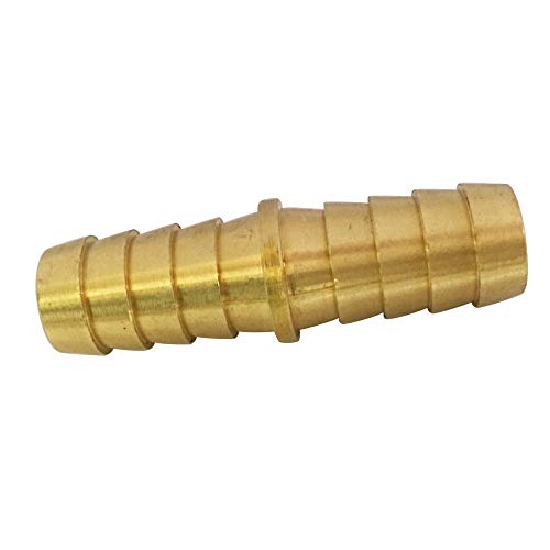 Tl Toolegin Brass Hose Barb Fitting Union/Splicer/Mender/Joiner Assortment Kits, 3/16" 1/4" 5/16" 3/8" 1/2" 5/8" Barbed X Barbed 6Pcs #TOP2
