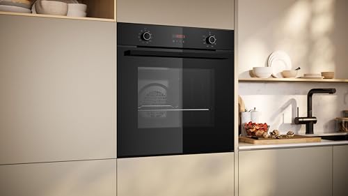 NEFF B2CCG6AK3, N30, Backofen 60 x 60 cm, LED-Display, 3D Heißluft, CircoTherm, 7 Beheizungsarten, Pyrolyse-Selbstreinigung, Manuelles EasyClean, Kindersicherung, Schwarz