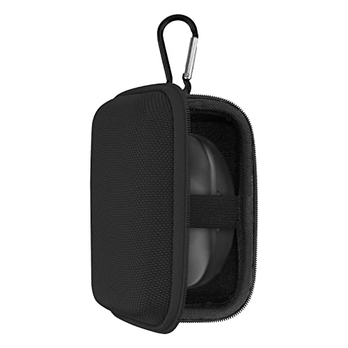 Image of Geekria Shield Earbuds Case Compatible with Tribit MoveBuds H1 Wireless Bluetooth Earbuds, Replacement Hard Shell Travel Carrying Bag with Cable Storage (Black)
