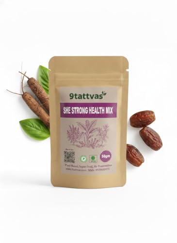 Image of 9 Tattvas She Strong Women Health Mix Powder | Herbal Nutrition Drink for Women Wellness, Energy & Immunity | Daily Supplement for Strength, Hormonal Balance & Overall Health | 50g (Pack of 1)