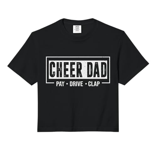 Retro Vintage Cheer Dad Pay Drive Clap Repeat Cheerleading Comfort Colors Crop Top