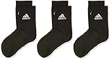 Targeted cushioning adidas Light Crew 3PP Socks, Black/Black/Black, L