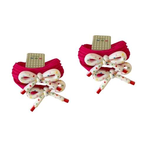 Set of 2 Bowknot Hairbands Non Slip Resin Floral Hair Ties for Women Everyday Accessories Hair Rope for Students