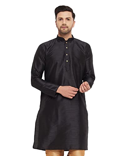 Image of VASTRAMAY Men Light Blue Cotton Kurta Pyjama and Dupatta Set (VASMKWH000nPCWHnD5AQ 36) | Independence Day