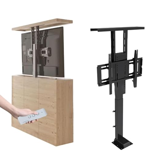 THEGA Support TV Motorisé Ascenseur, Peut Être Caché dans Une Monture Télévisée Motorisée D'armoire, Support De Support De Télévision Motorisé avec...