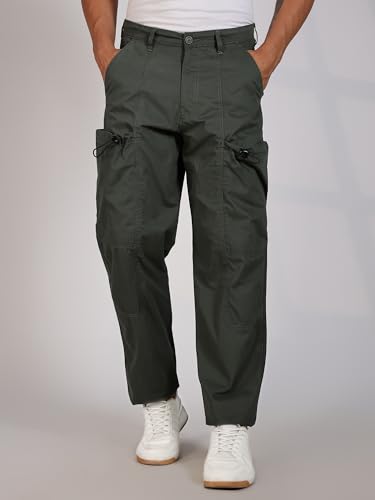 Image of Thomas Scott Relaxed Fit Cargo Trousers for Mens