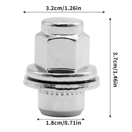 ACOLY 5Pcs Wheel Nuts Set M12 x 1.5 Alloy Lug Nuts Compatible with Jaguar F-Type S-Type XF Series XJ XK XKR X-Type 1999-2022 - Image 6