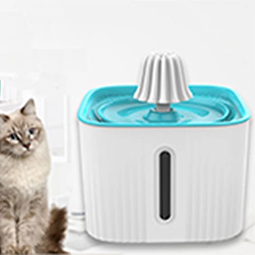 Bebederos Mascotas, 2 L/70 oz Cactus Fuente de Agua automática para Perros y Gatos, Fuente para Gatos con Ventana de Nivel de Agua LED, 2 Filtro de carbón Activo, 2 Cepillo de Limpieza(Color:Cactus) Cover