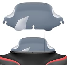 Amazicha 8" Smoke Wave Windshield Windscreen Compatible for 1996-2013 Harley Davidson Touring Street Glide/Electra Glide/Tri Glide FLHT FLHX FLHTCU FLHTC FLHTK Tint