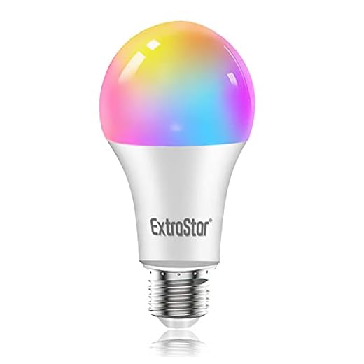 EXTRASTAR Bombilla Alexa LED Intelligente E27, 15W, 1400lm, Regulable Multicolor + Luz Cálida o Blanca, 16 Millones de Colores, Funciona con Alexa y Google Home, 1 Pack