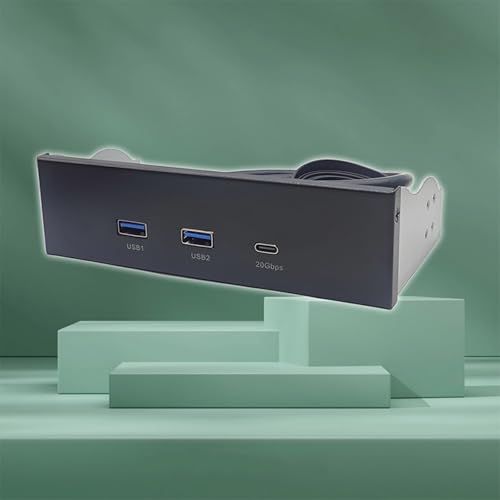 Adaptateur USB 3.2 baie 5,25 pouces transfert rapide type C - 3