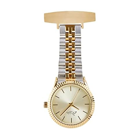 Annie Apple Gold/Silver Link Chain Bracelet Nurses Nurse Hairdresser Beautician Pocket Fob Watch Cover