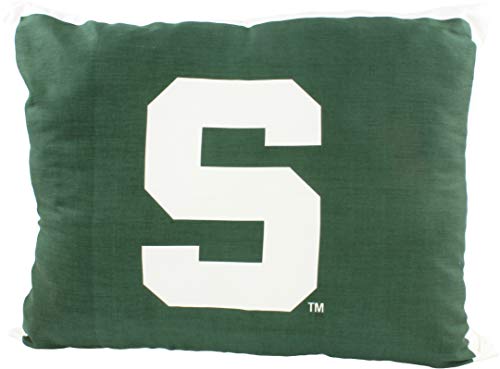 College Covers Everything Comfy Michigan State Spartans 20" x 28" Fully Stuffed Big Logo Pillow