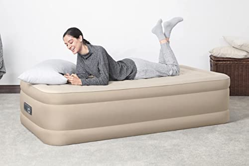 Image of FunZone Inflatable Premium Air Mattress with Inbuilt Inflation Pump (Single)