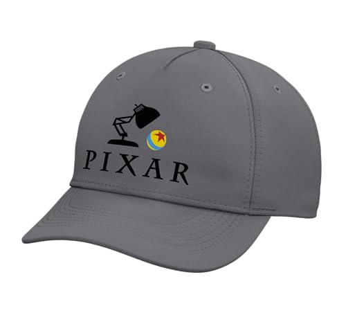 Disney Pixar Luxo Jr. Ball Logo Adjustable Printed Baseball Hat, Slate Grey