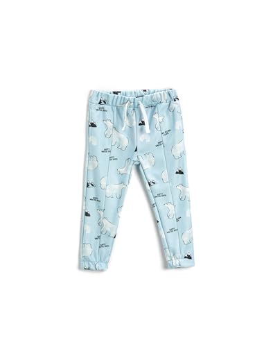 Sweatpants bébés garçons Koton anti-irritation à cordon ajustable bleu