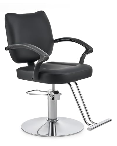 CO-Z Salon Chair for Hair Stylist with 360 Swivel Adjustable Height Hydraulic Hairdressing Chair with Weighted Steel Base 250 kg Capacity for Beauty Salon Barber Shop Tattoo Parlor