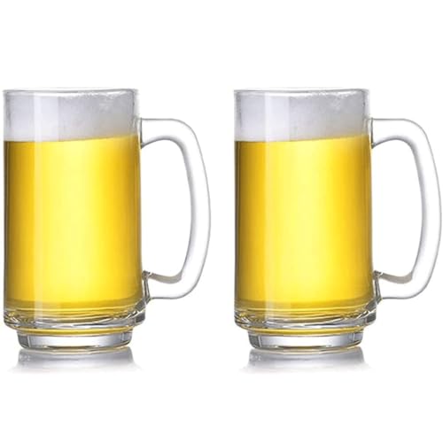 OZLMBERN Bicchiere da vino con manico estivo Bicchiere da birra artigianale Bicchiere per uso domestico Bicchiere di grande capacità Bicchiere da birra alla spina addensato