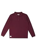 polos scalpers amazon Skull Calavera Polo Logo Calavera Manga Larga - Burgundy / 12