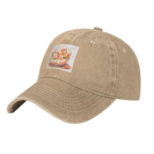YYHWHJDE Gorra de béisbol negra para adultos, diseño de concha de coco y conejo blanco, para hombres y mujeres, uso deportivo y de viaje, Natural, talla única