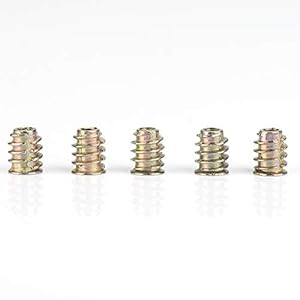 BYARSS Zeskantmoer-schroefmoer, 3 typen M4 M5 zinklegering Binnen zeskantmoerinzetmoeren voor houten meubels(M4 * 10…