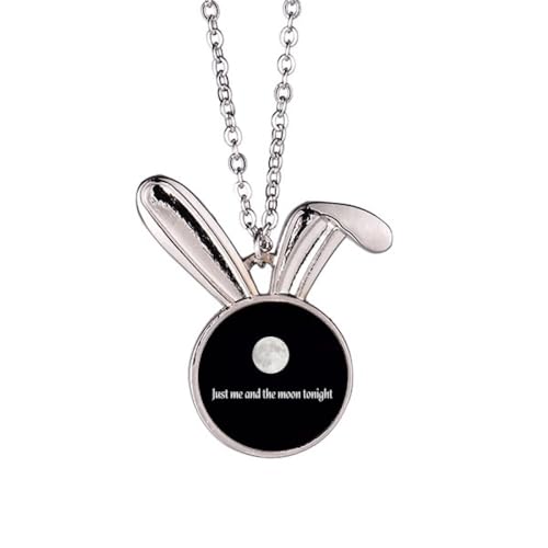Collier lapin Art déco Me And Moon en argent pendentif animalier