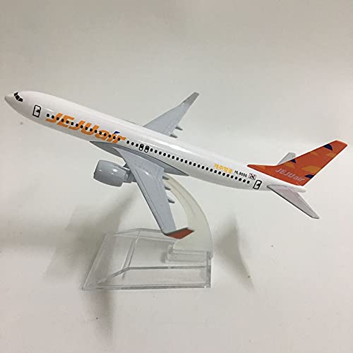 Lan Yu- 16CM South Korea Jeju Airlines Boeing 737 airplane model airplane model airplane airplane model toy 1:400 die-cast metal airplane toy Aviation Hobbies
