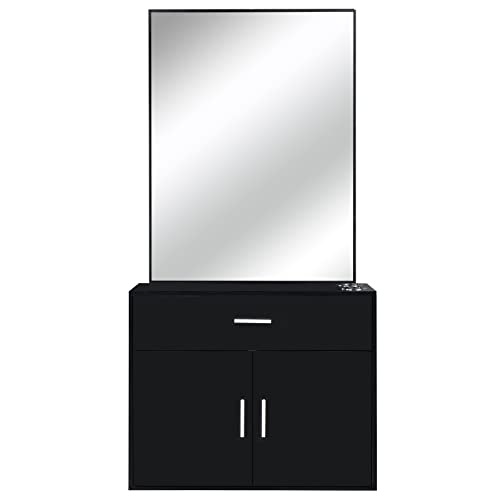 Salon-Station-Hair-Styling-Barber-Salon-Stations-with-Mirror-Storage-Cabinet-Drawers-Beauty-Spa-Equipment-Black-Vanity-Mirror-Barber-Beauty-Spa-Salon-Equipment-594-L-x-296-W-x-118-H