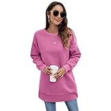 Photo Gallery jiedoukeji donna felpe lunghe con scollo tondo tinta unita felpa a maniche lunghe senza cappuccio felpe casual autunno inverno Photo Gallery jiedoukeji donna felpe lunghe con scollo tondo tinta unita felpa a maniche lunghe senza cappuccio felpe casual autunno inverno