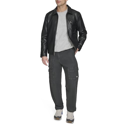 Levi's Men's Faux Leather Laydown Collar Racer Jacket2