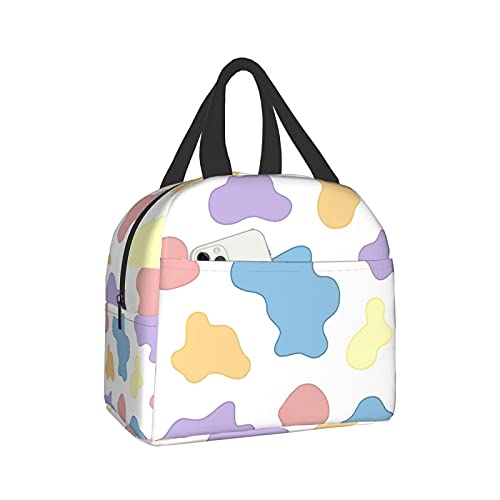 Carati Insulated Lunch Bag Reusable Lunch Box Women Men, Cooler Lunch Boxes Waterproof Lunch Tote For Picnic Office Work, Cute Cow Print #TOP19