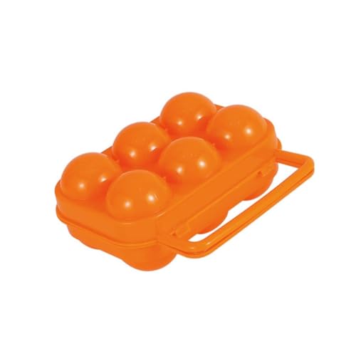 IWOWHERO 3 pièces Boîte à Œufs Portable avec Compartiments Rangement Extérieur Orange Protection Antichoc pour Camping Pique- et Voyage