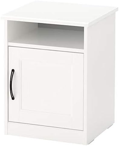 SONGESAND Bedside table, white, 42x40 cm, durable and easy to care for. Side tables. Coffee & side tables. Tables & desks. Furniture. Environment friendly.