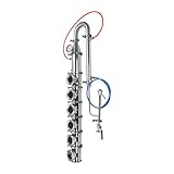 Wine Distiller Kit,4 Inch Tubular Distillation Tower Plate,Stainless Flute Reflux Column Still,Stainless Steel Column Tower Kit Column Section for Home Distillation Equipment (6 Layer)